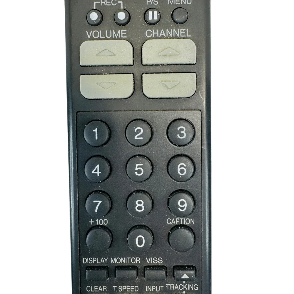 Samsung 3F14-00036-100 VCR TV Remote Control Black Made in Korea Untested